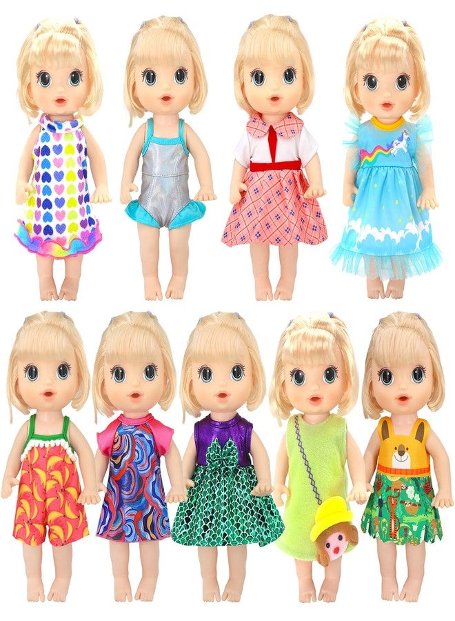 UNICORN ELEMENT 9 Sets Alive Baby Doll Clothes for 10-12 Inch Girl Dolls,12 Inch Baby Doll Clothing Dress Outfits Accessories Set,Best Gift for Kids - Image 2